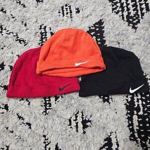 Nike Baby Boy Set of 3 Knit Hats 6-9 Months